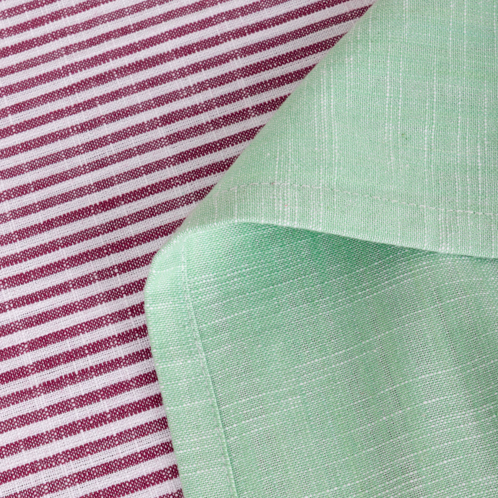 Toalha de Algodão Riscas Violeta e Verde 160x250 KERALA