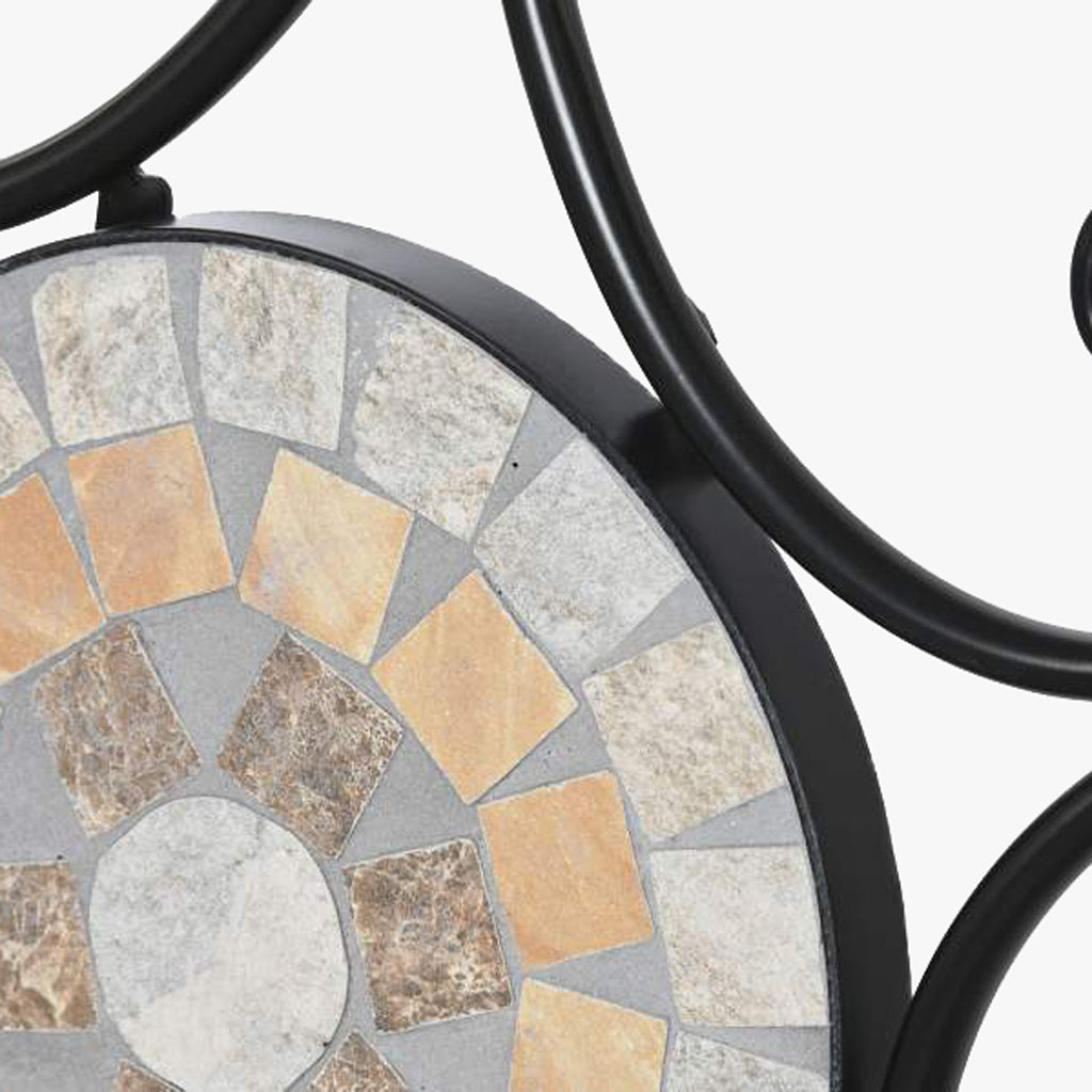 Banco plegable de hierro y mosaico COMPORTA
