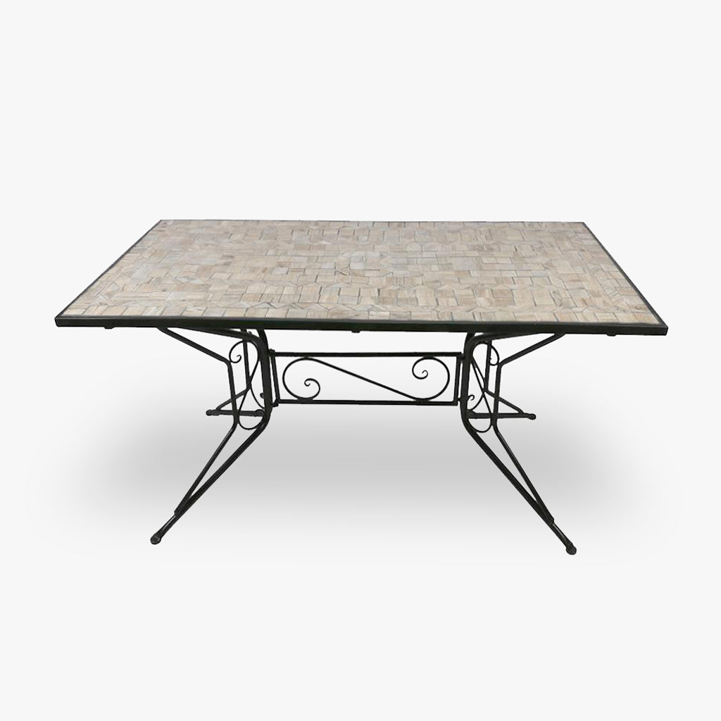 Mesa de Hierro y Mosaico Cuadrado 140x70x75 COMPORTA