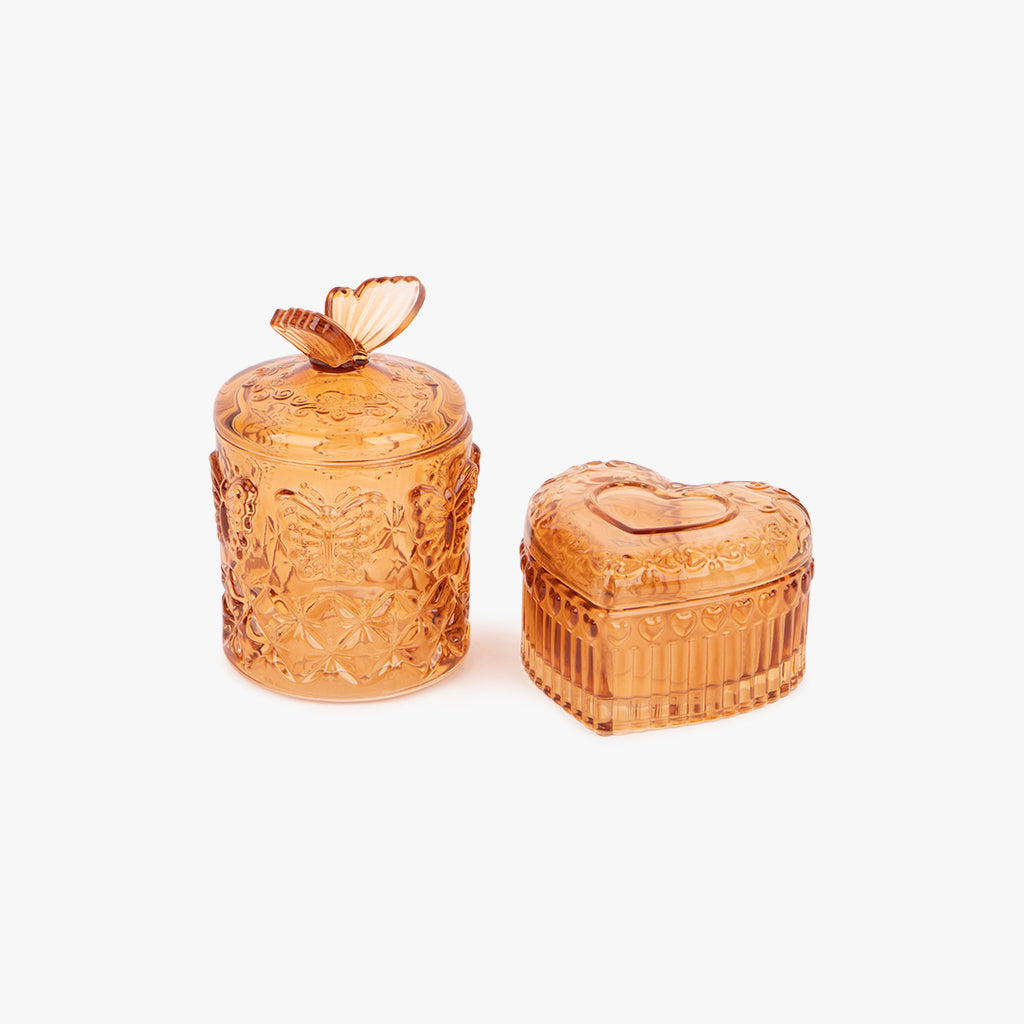 Boîte verre papillon marron MIA