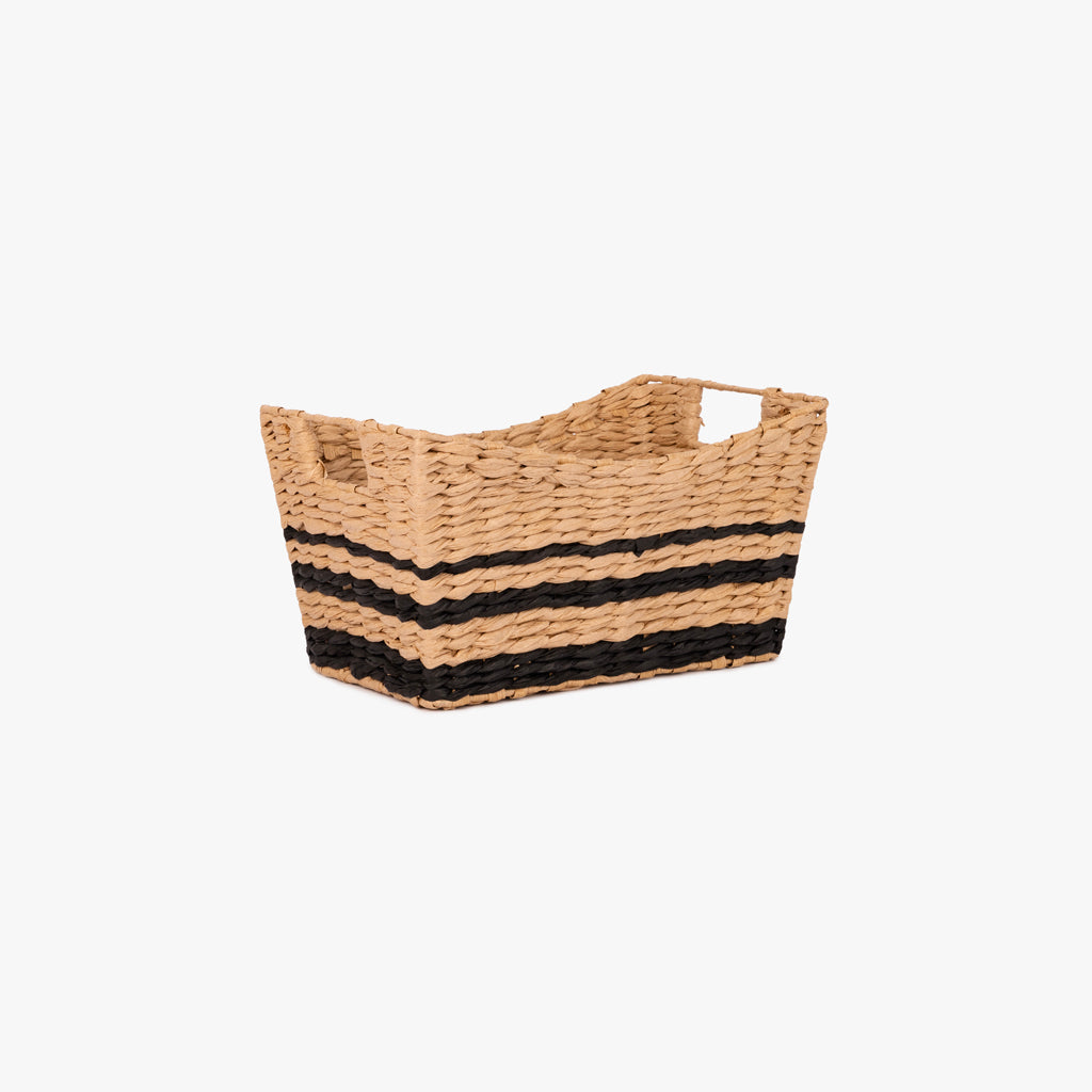 Panier rayé ODEMIRA S Naturel et Noir