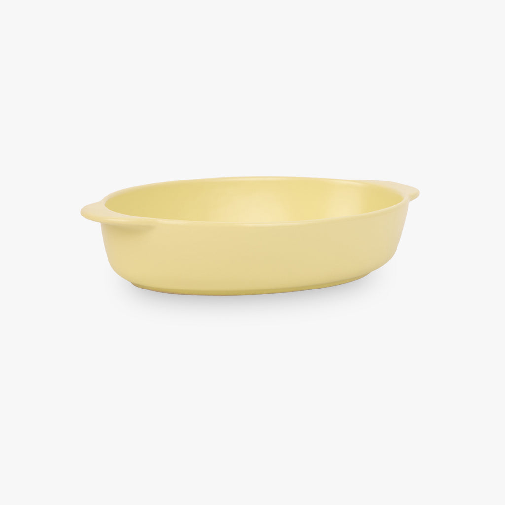 Plateau Ovale Stoneware Jaune 34x20cm SUMMER PASTELS