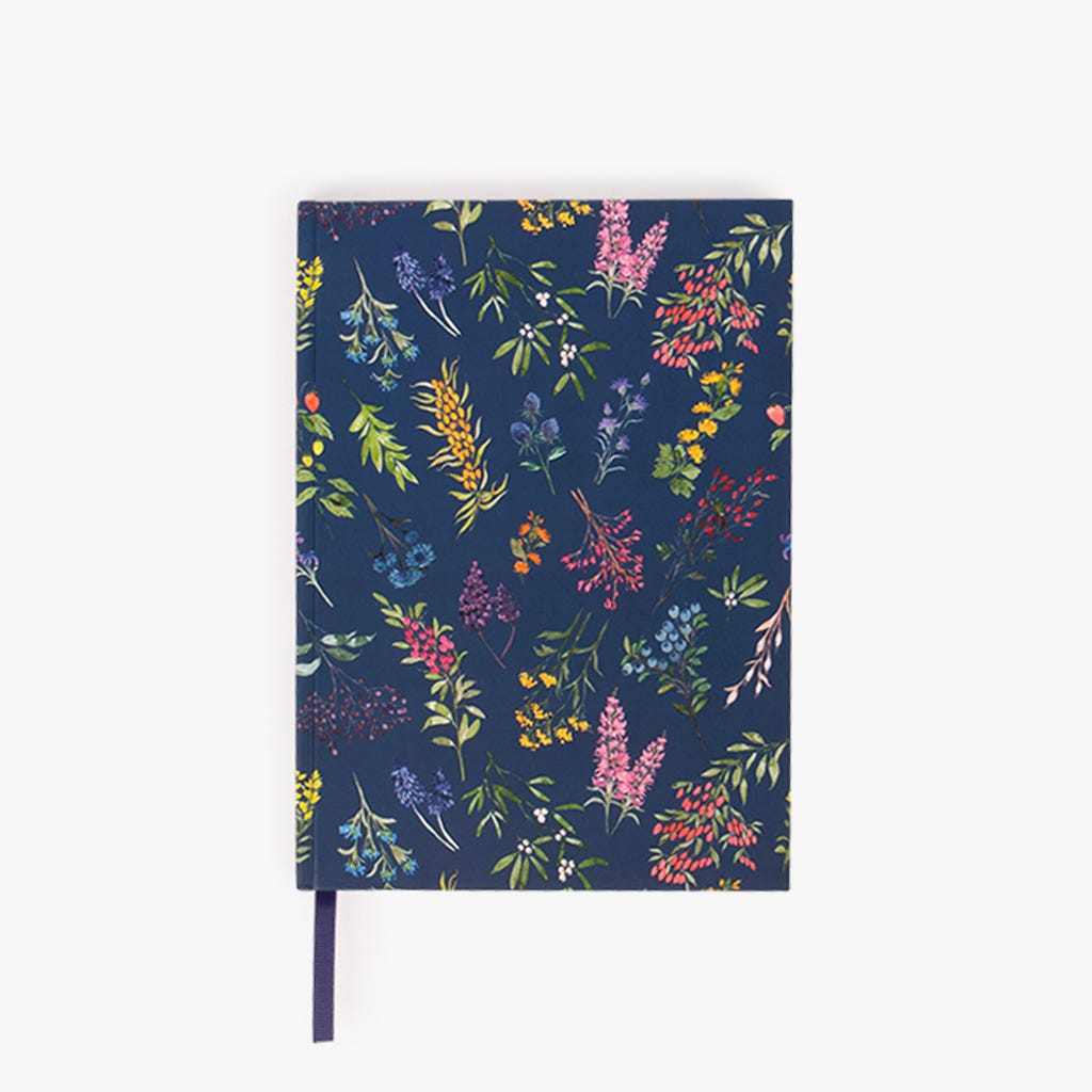 Caderno Capa Dura Pautado Flores A5 GARDEN MEMORIES