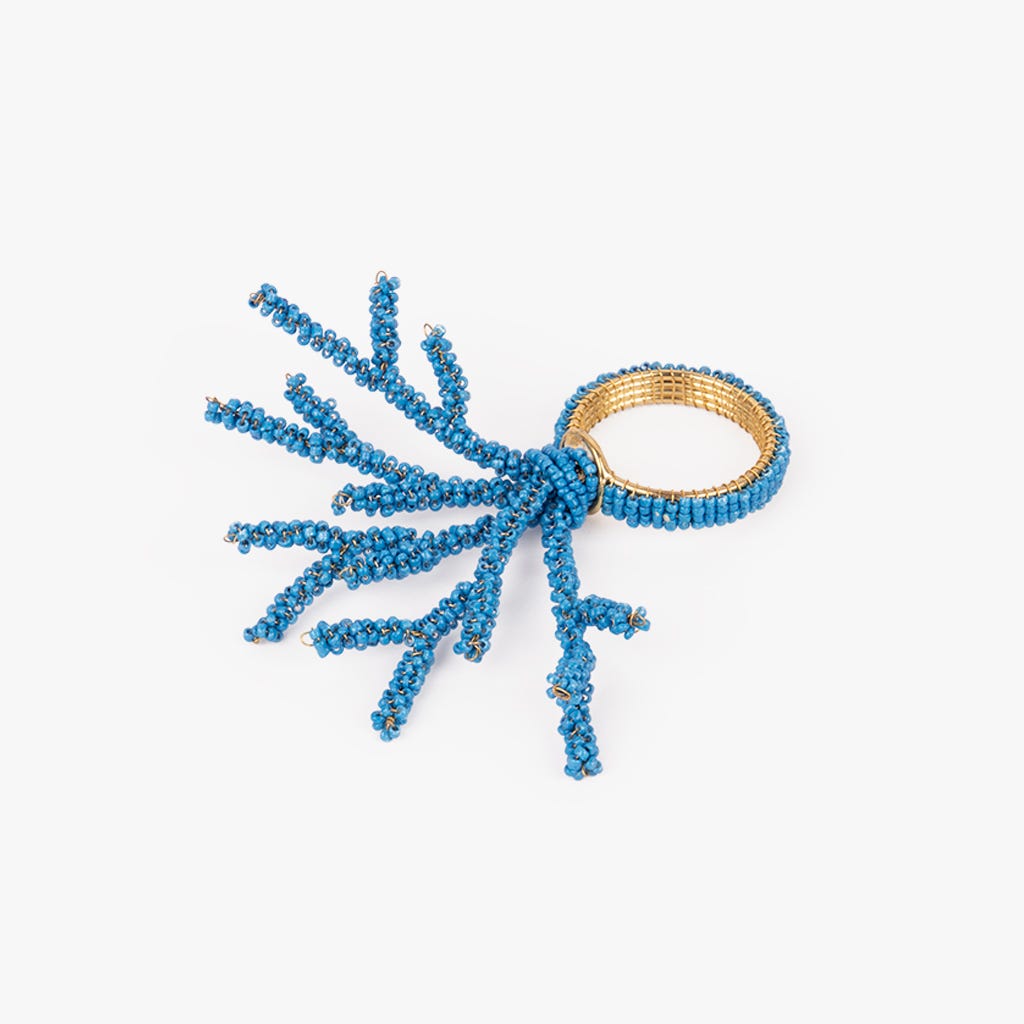 Anillo servilleta algas azul MAR