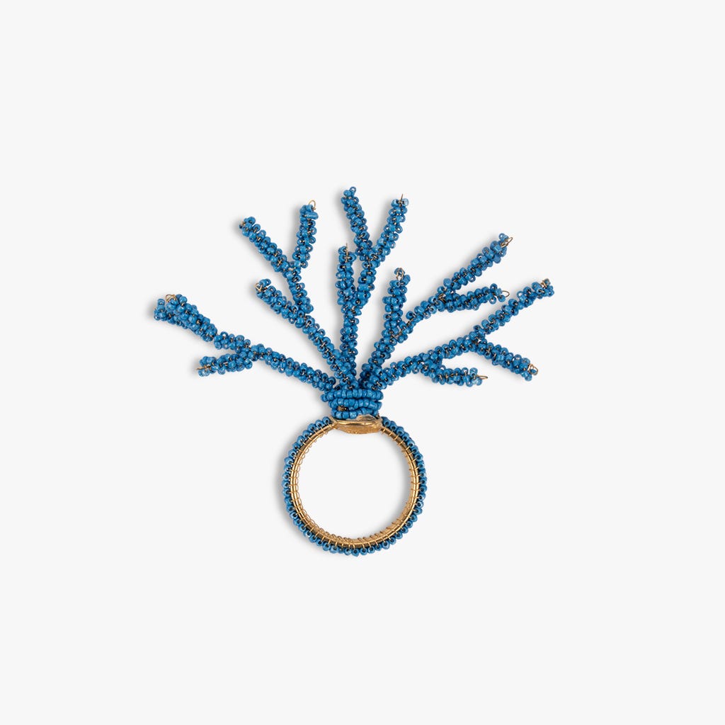 Anillo servilleta algas azul MAR