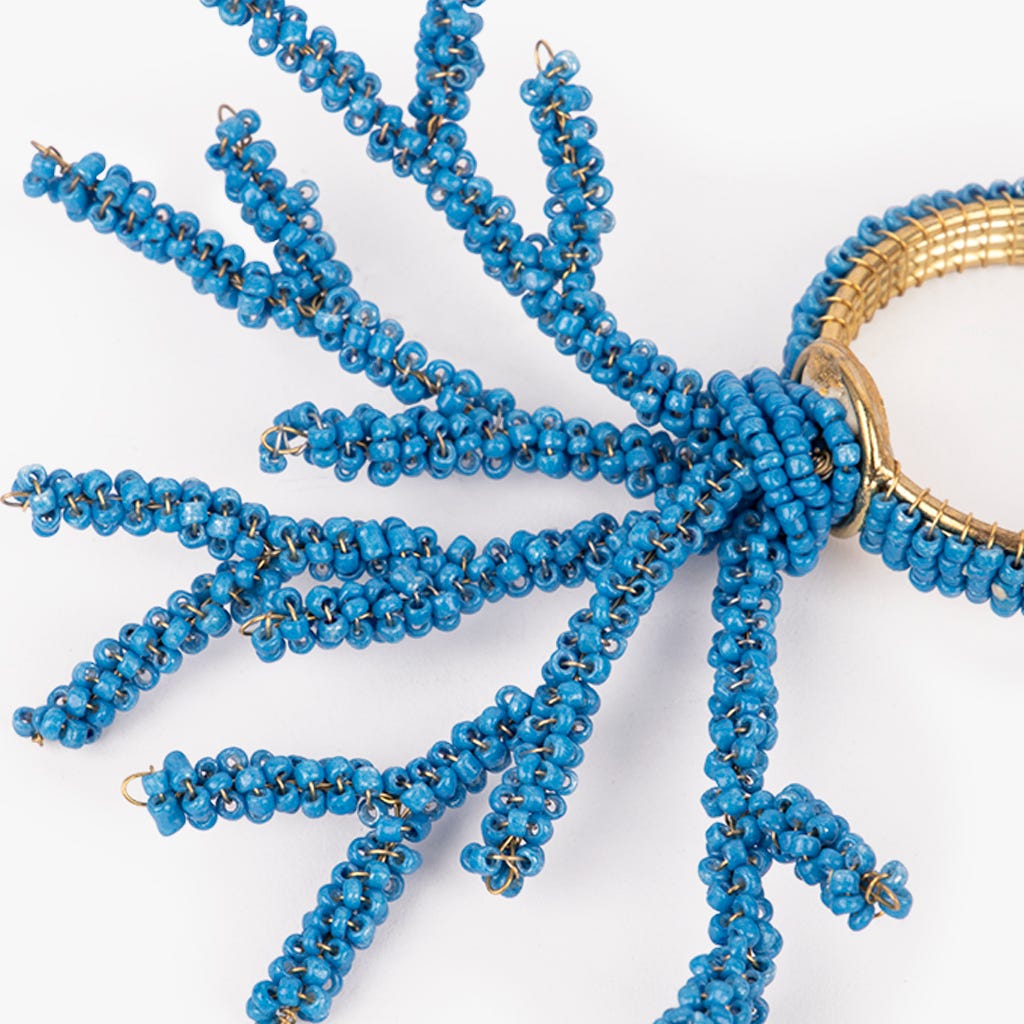 Anillo servilleta algas azul MAR