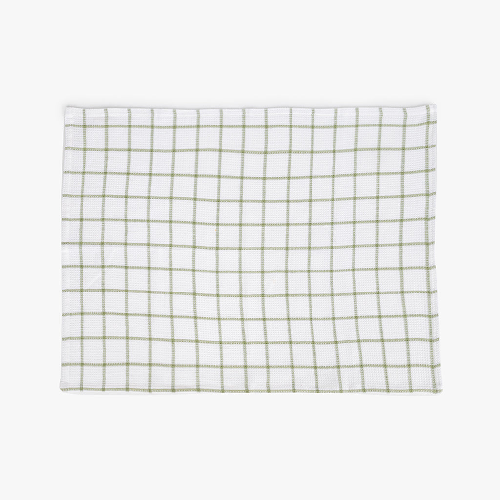Conjunto de dois panos de Cozinha Xadrez Verde e Branco EVERYDAY