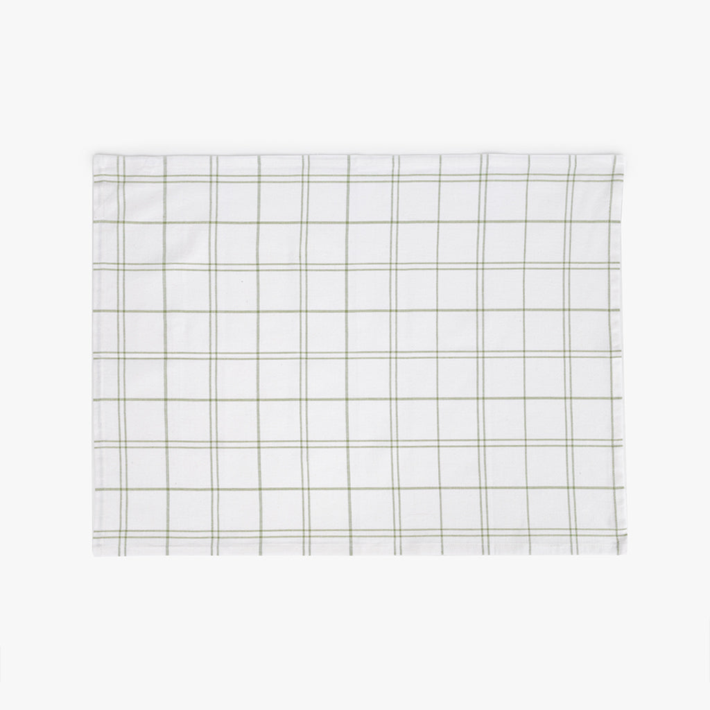 Conjunto de dois panos de Cozinha Xadrez Verde e Branco EVERYDAY