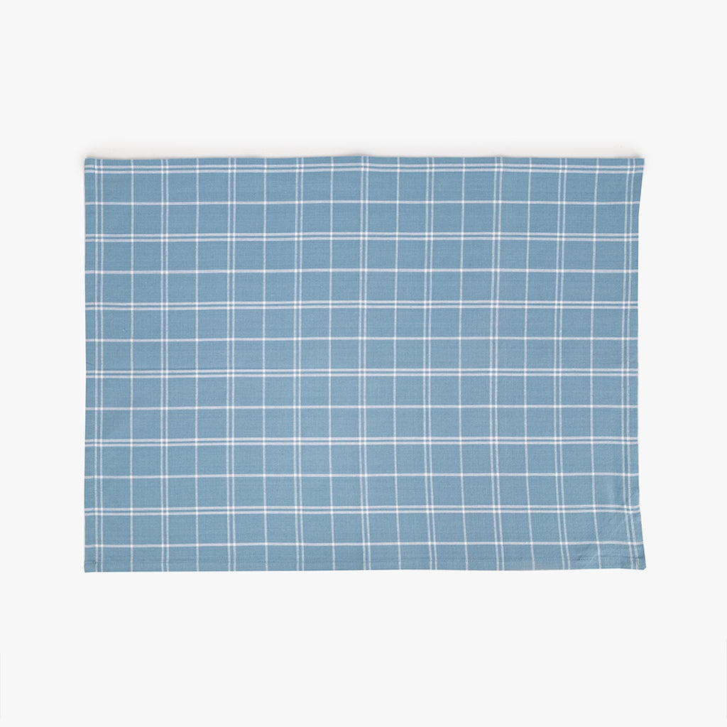 Conjunto de dois panos de Cozinha Xadrez Azul, Bordeaux e Branco CHECKS