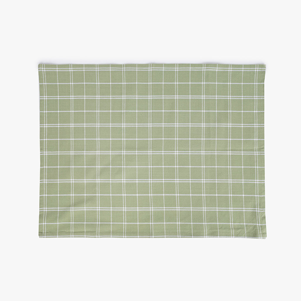 Conjunto de dois panos de Cozinha Xadrez Verde, Bordeaux e Branco CHECKS