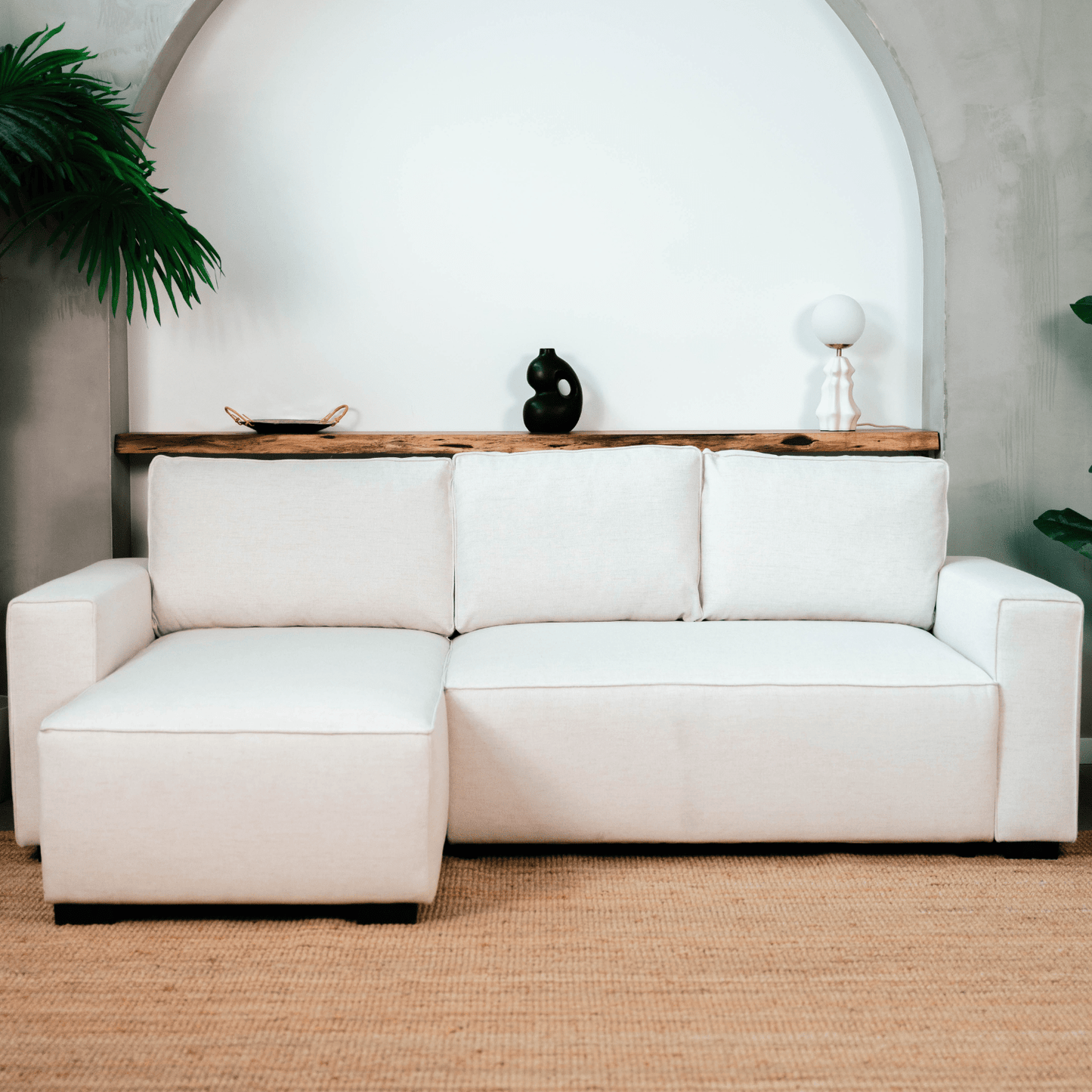 Sofá - Cama 4 Lugares com Chaise Longue Reversível - JadeC1512BCSRG8240_C24