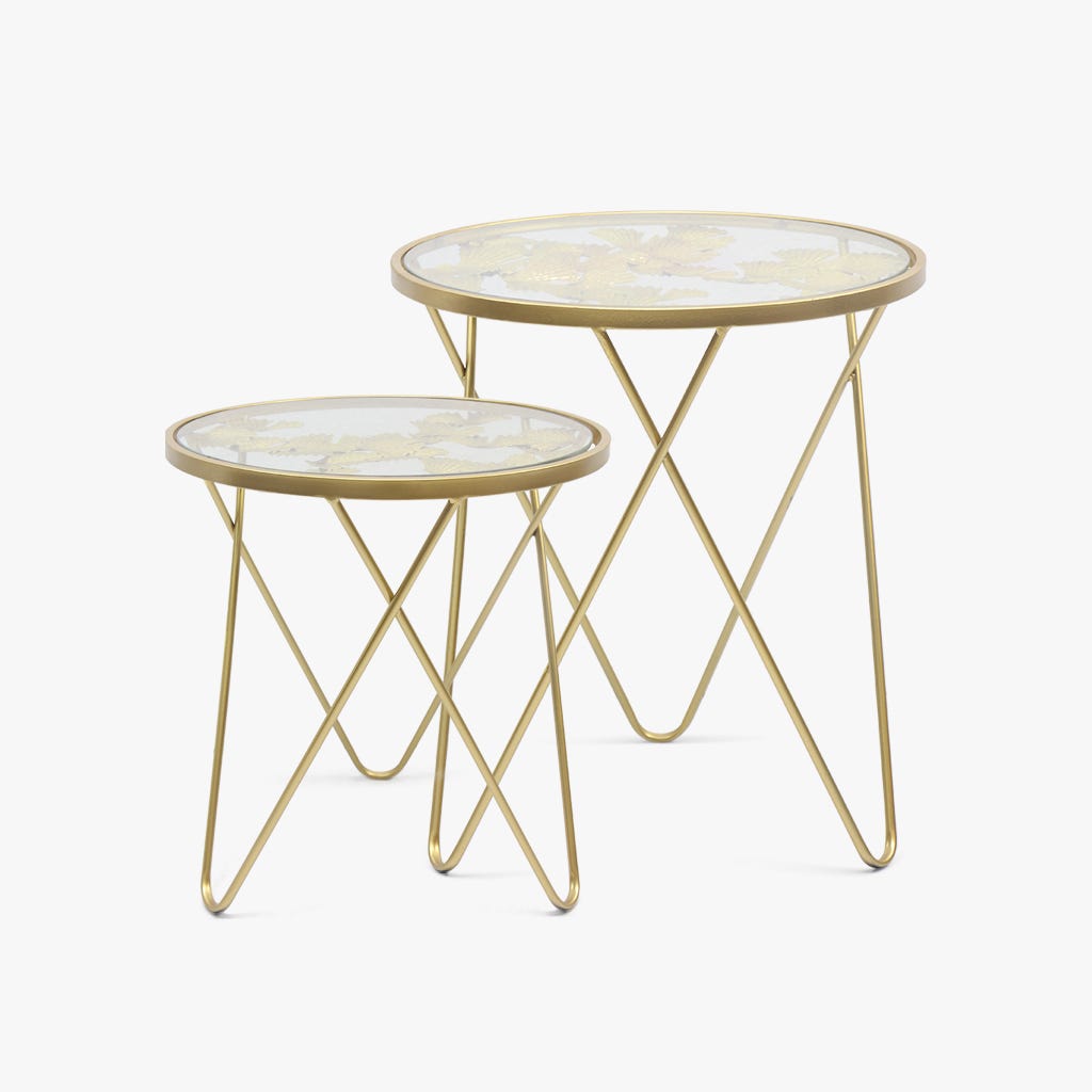 2 mesas 51x57/46x50 GINKGO - Gato Preto