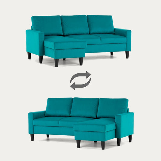 Sofá 3 Lugares com Chaise Longue Reversível - FoxC1032BSSRG3820_C24
