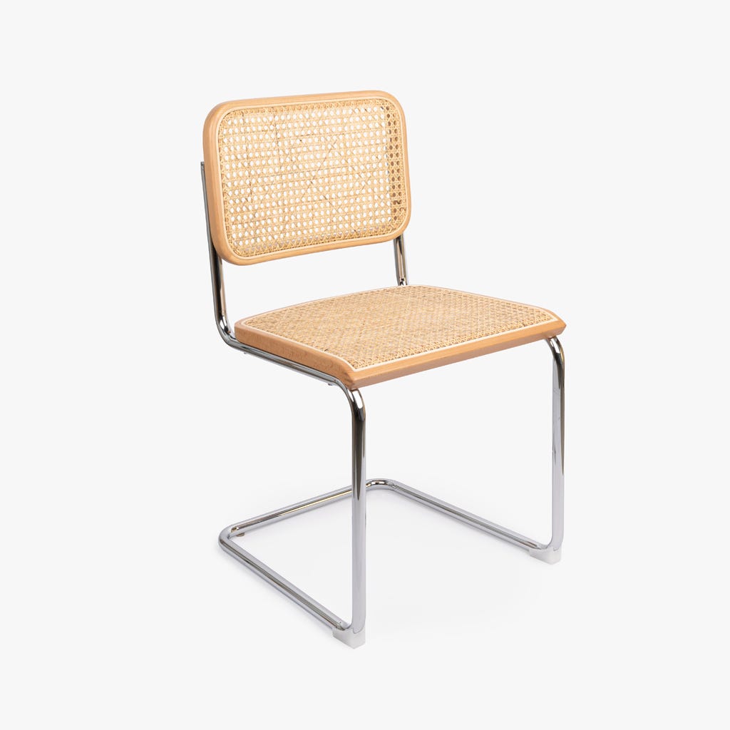 Cadeira Rattan Natural com Metal JAVA