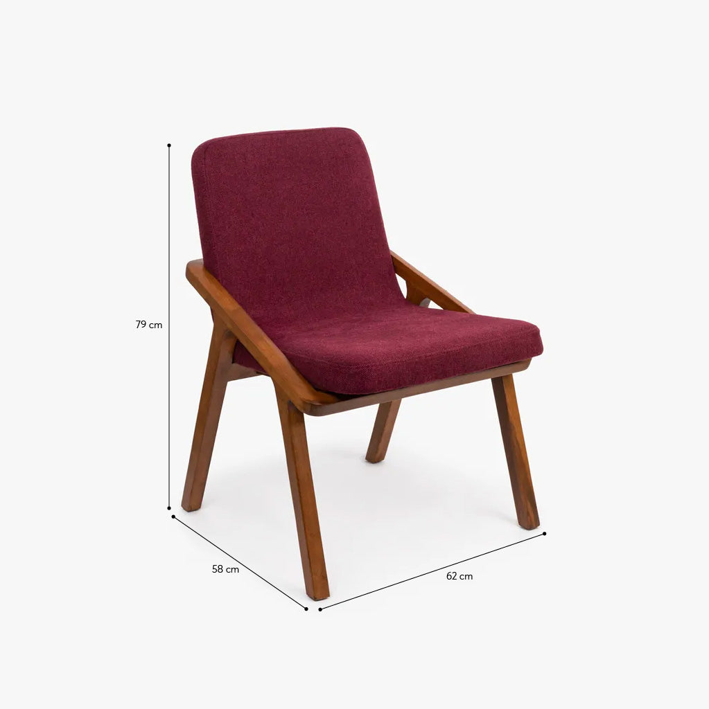 Chaise rouge RIGA