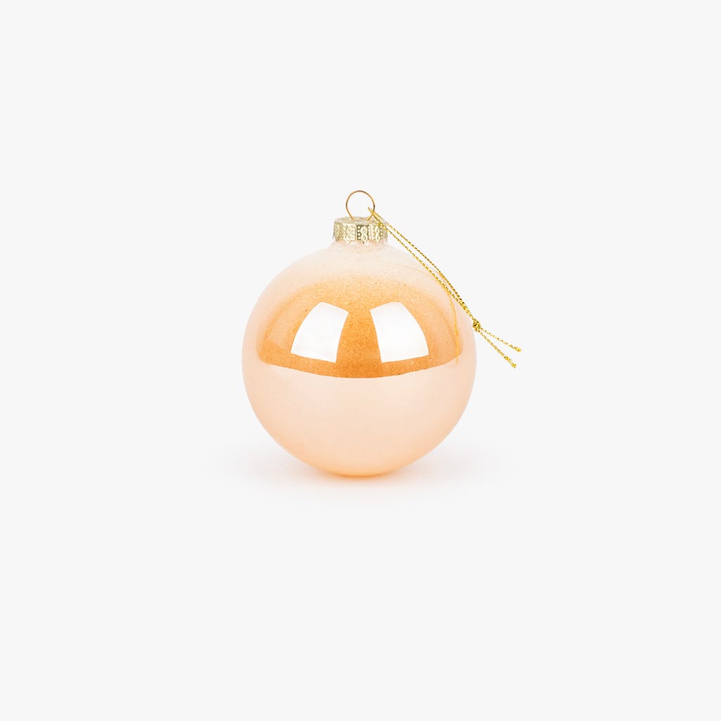 Bola de Vidro com Birlhos Dourada 8cm NEW BRIGHT