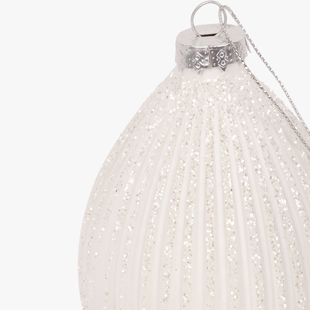 Bola de Vidro de Lágrima com Brilho Branca NEW BRIGHT