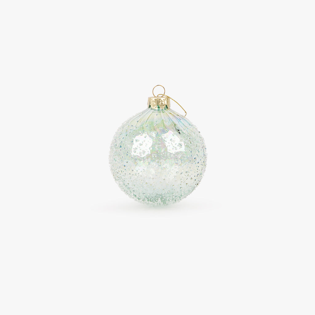 Boule en verre vert d'eau 8cm NEW BRIGHT