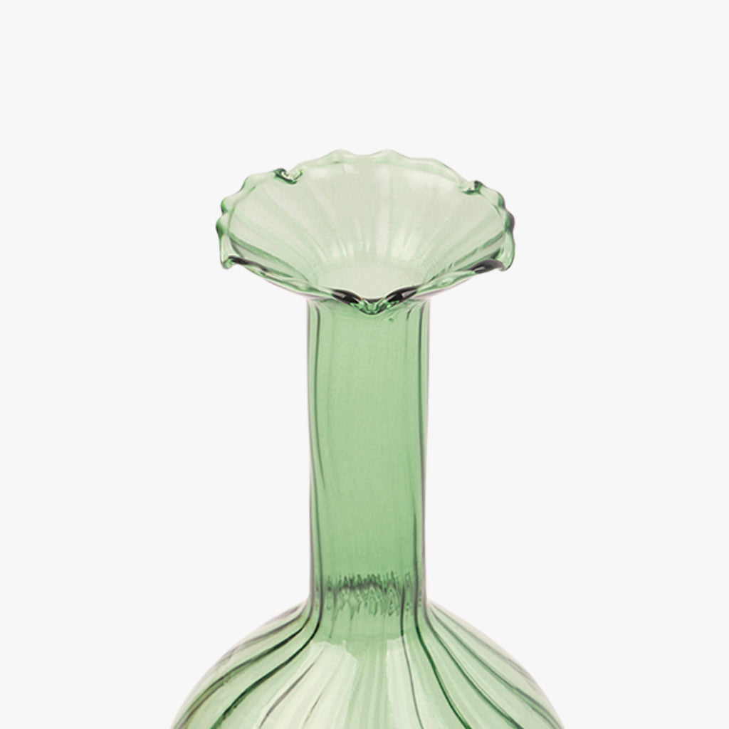 Castiçal vidro verde NEW BRIGHT