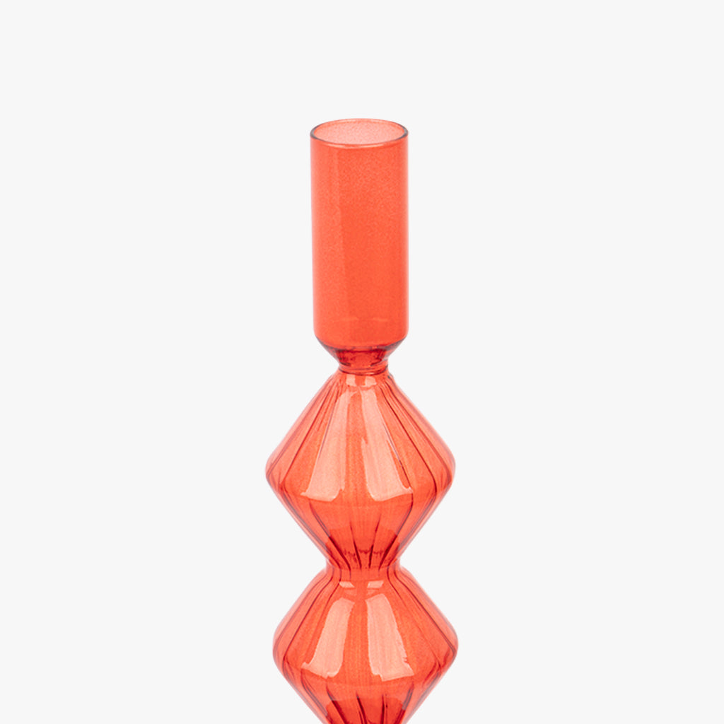Bougeoir en Verre Rouge 30 cm COZY