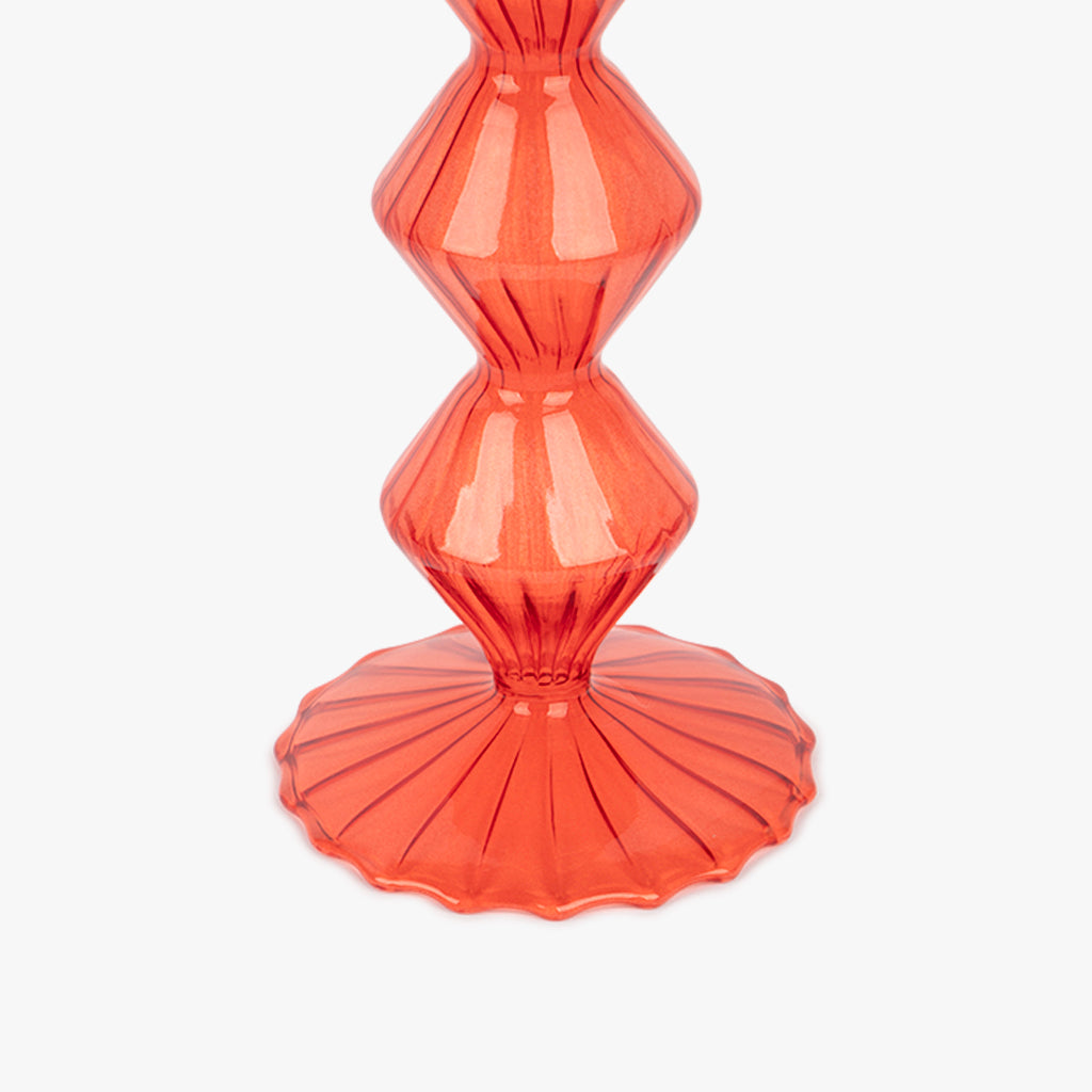 Bougeoir en Verre Rouge 30 cm COZY