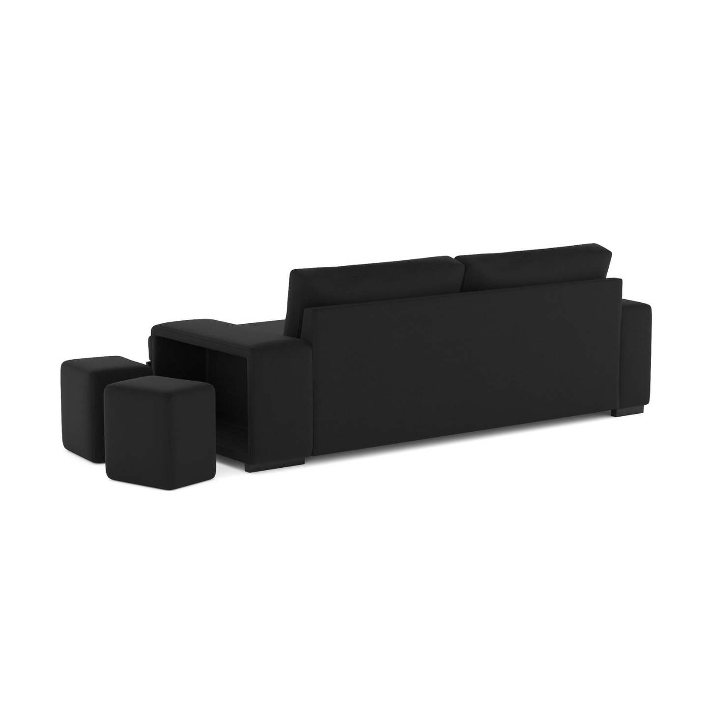 Sofá - Cama 3 Lugares + 2 Puffs - AveryS9903CSRG8201_C24