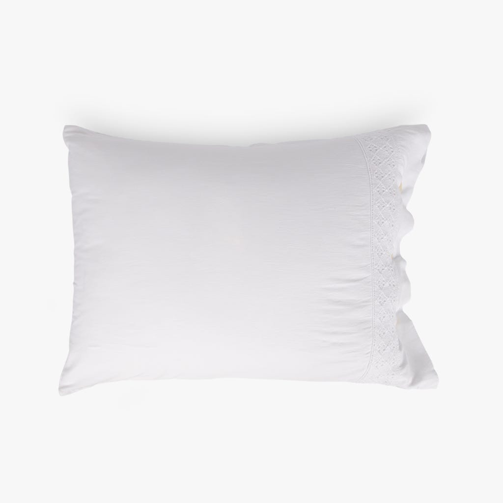Fronha para Almofada Algodão Stonewash Branco 50x65 PARIS