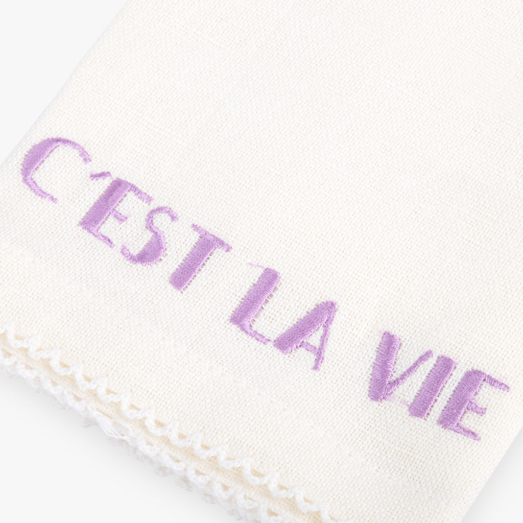 4 serviettes brodé 45x45cm MARIE