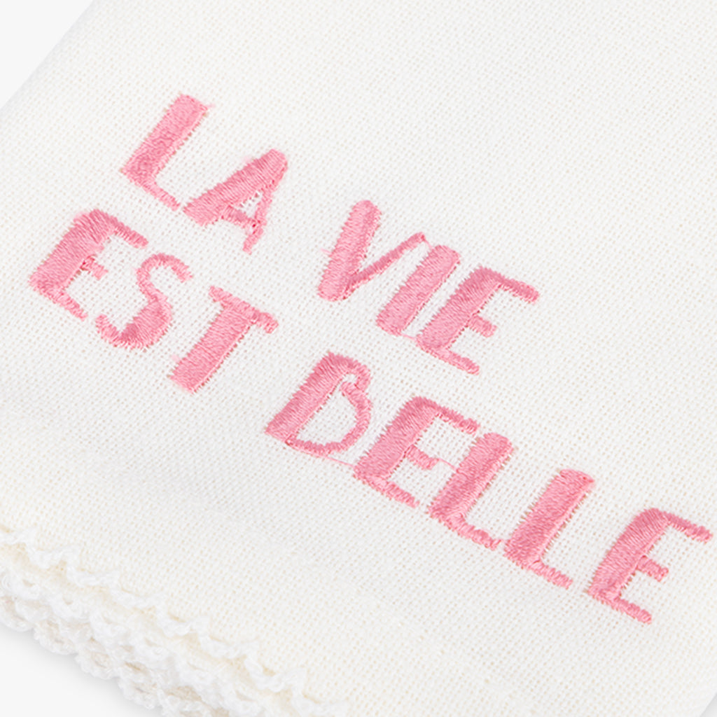 4 serviettes brodé 45x45cm MARIE