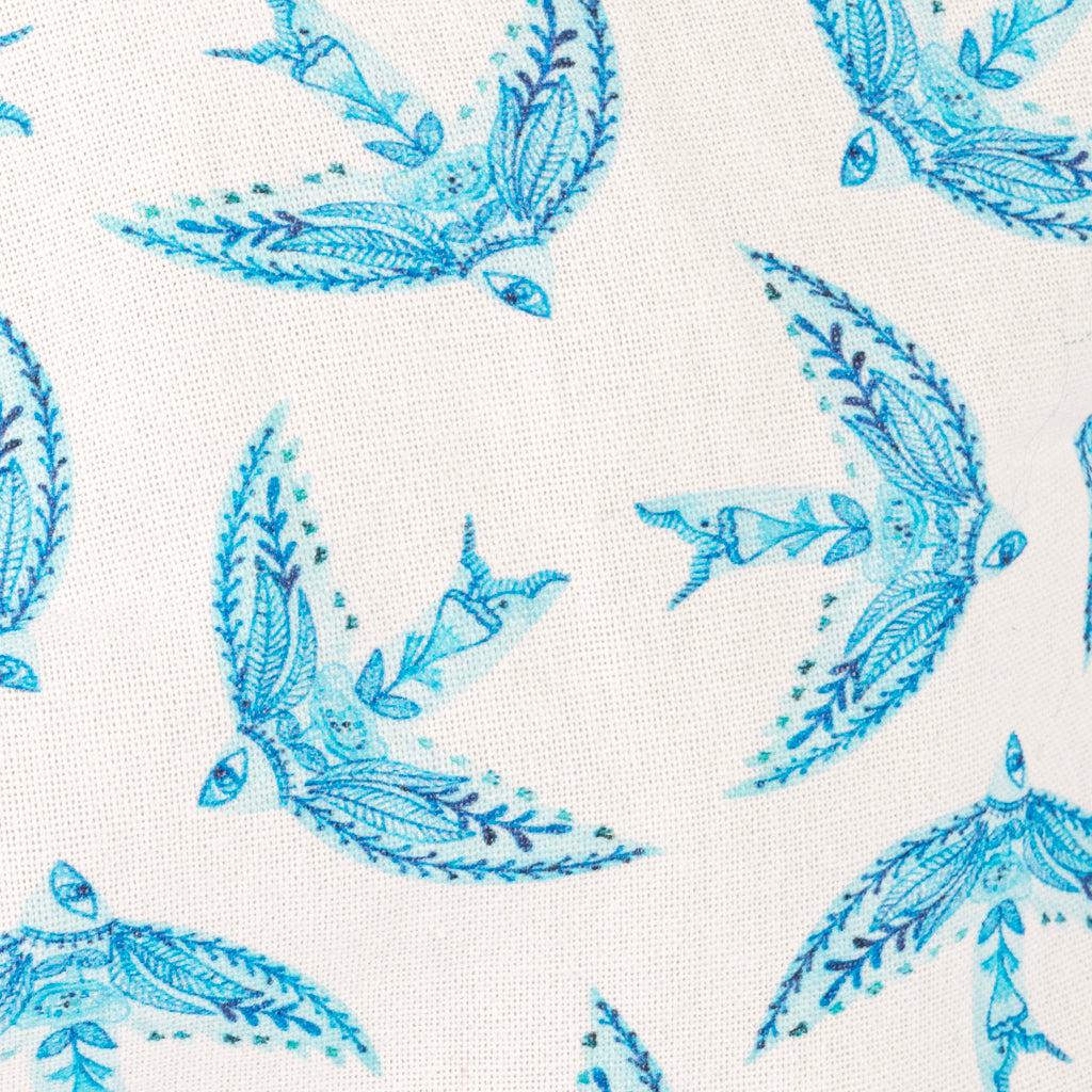 Saco para Pão Algodão com Pássaros Azuis BLUE BIRD