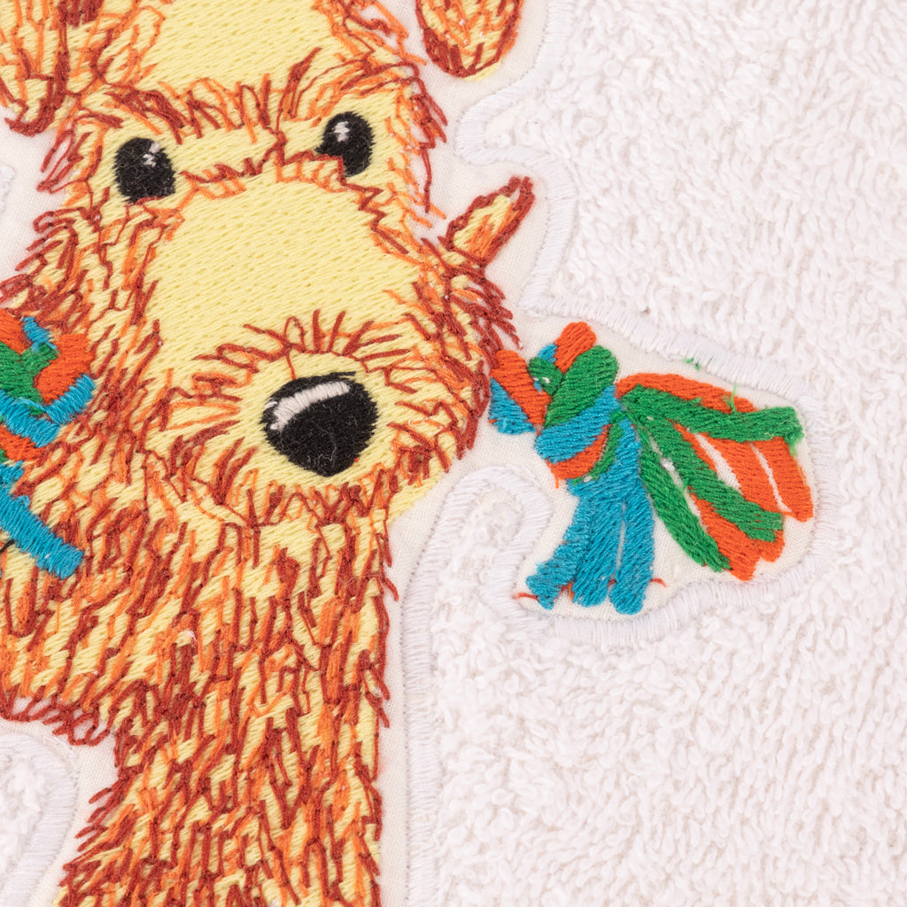 Serviette de mains coton blanc chien 50x90cm DOG'S PARTY