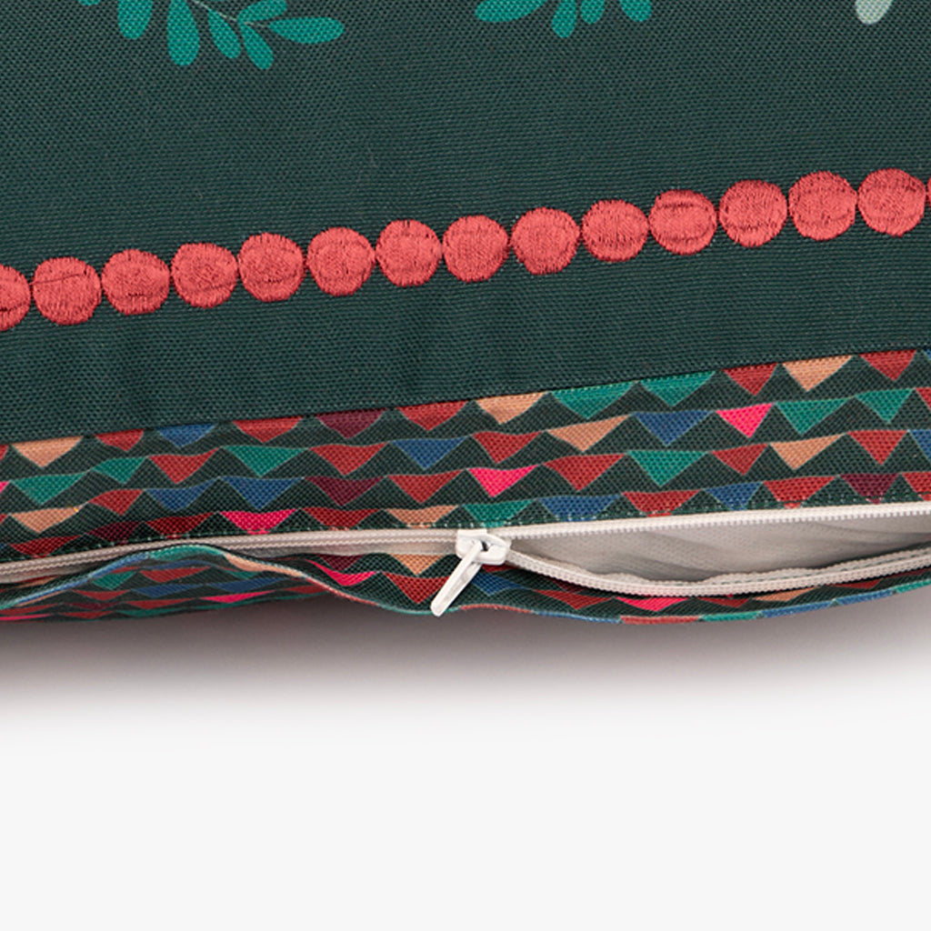 Housse de coussin verte nutcracker 45x45cm KITSCH