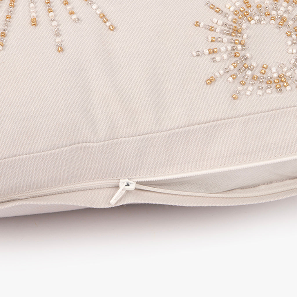 Capa de Almofada com Missangas Cinzenta NEW BRIGHT