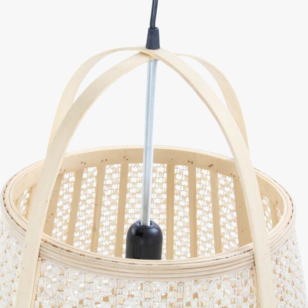 Candeeiro de Teto Cesto Bambu PALHA