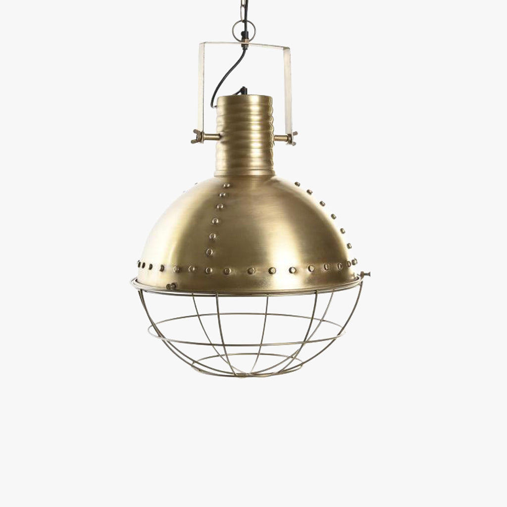 Plafonnier boule en maille dorée FORGE