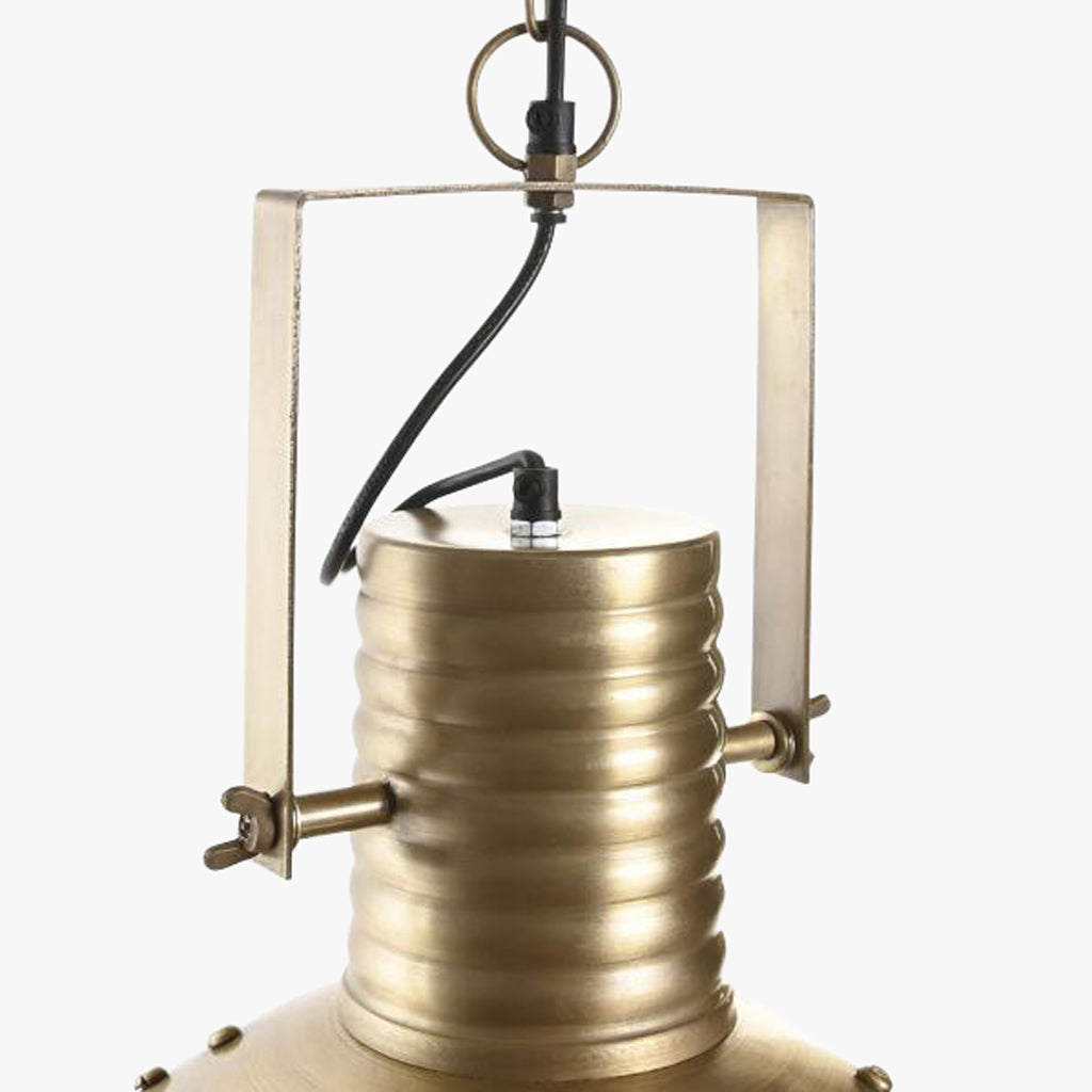 Plafonnier boule en maille dorée FORGE