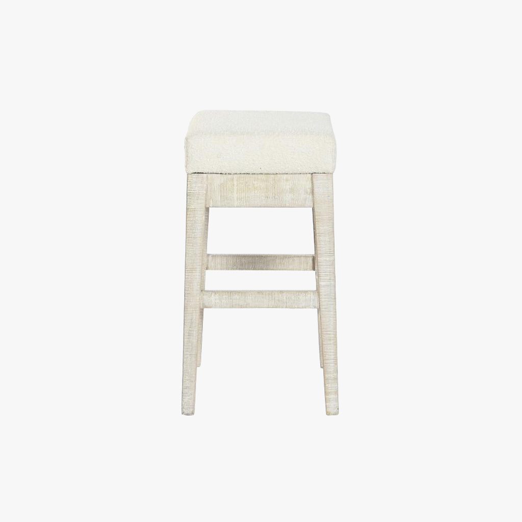 Table haute en bois et marbre avec bancs ENLACE