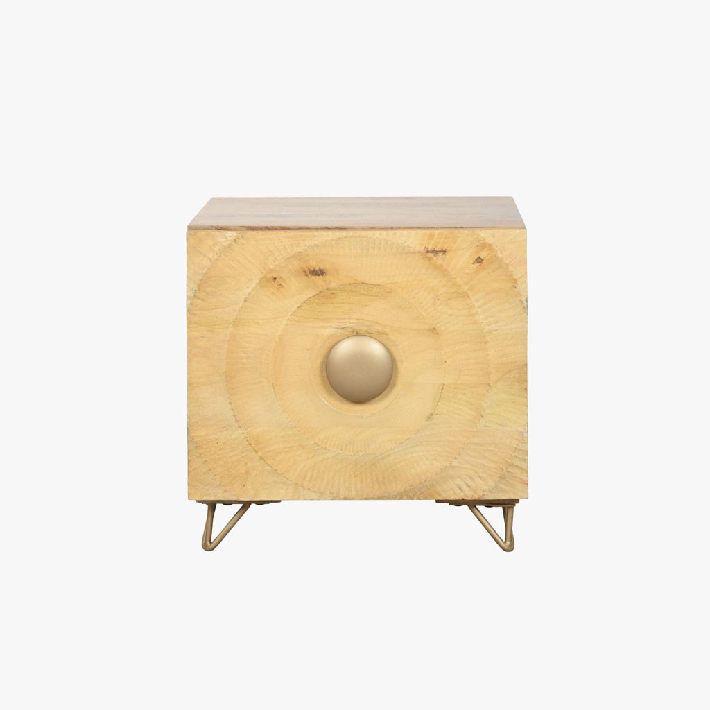 Table de chevet mandala en bois TORA