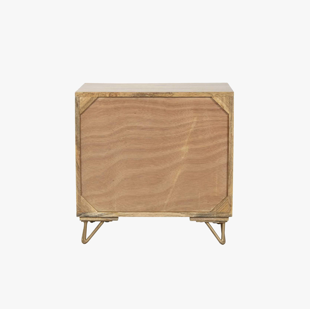 Table de chevet mandala en bois TORA