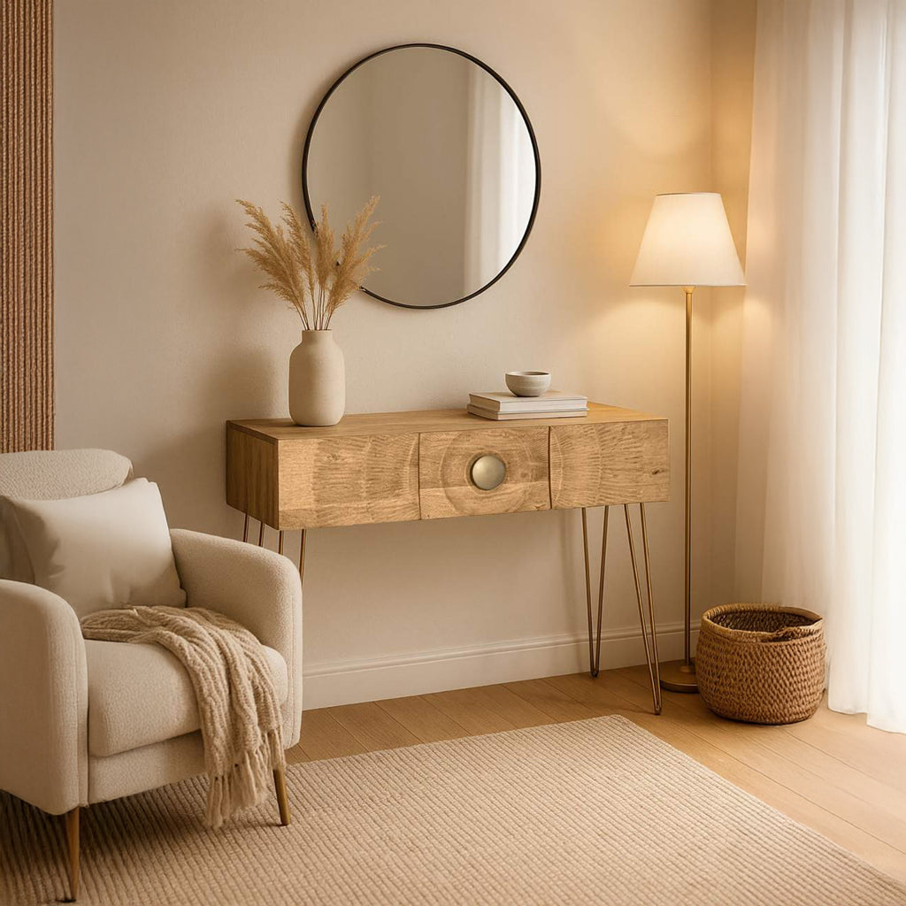 Console mandala en bois TORA