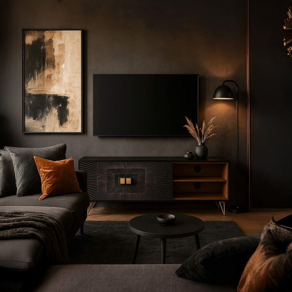 Móvel de Televisão de Metal e Madeira TORA