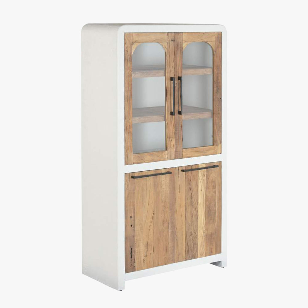 Louceiro com Quatro Portas Branco com Madeira ZENA