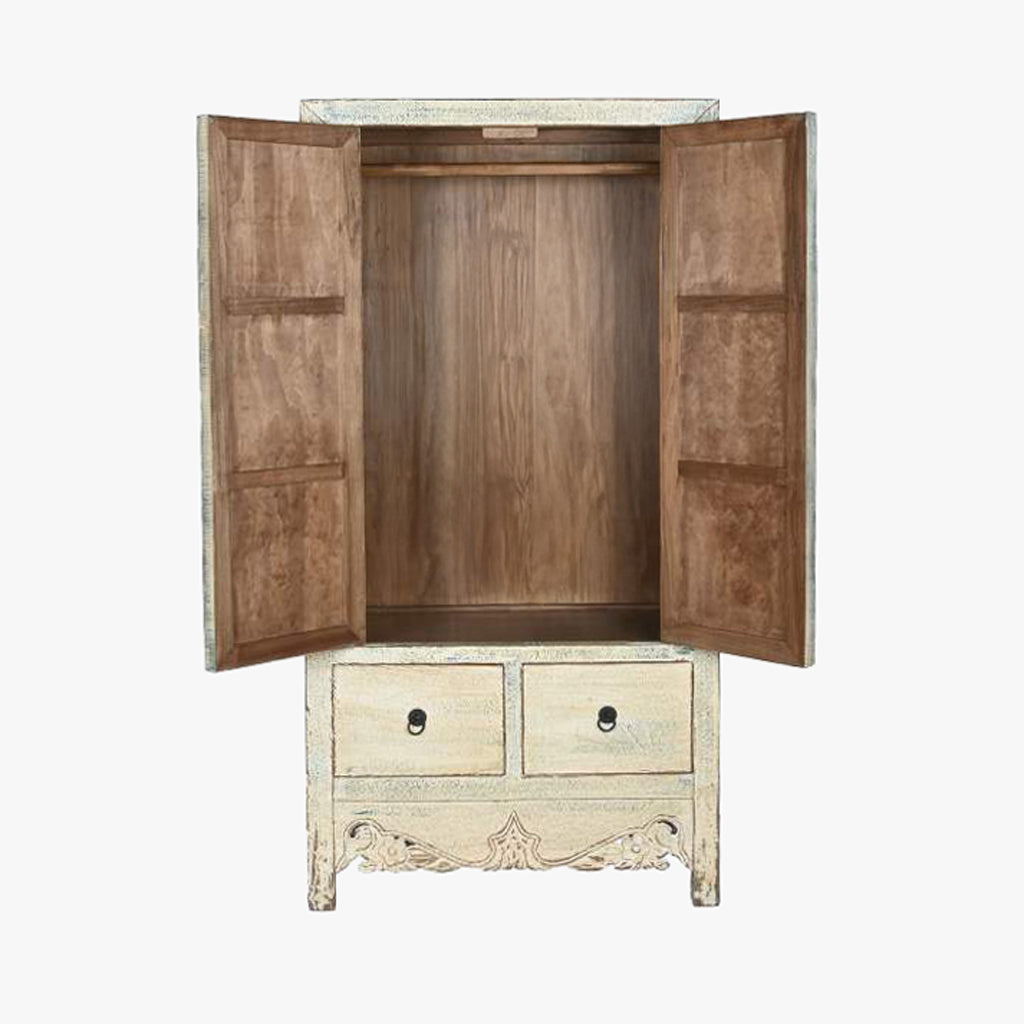 Armário Madeira Claro com Fechadura Circular Oriental 180 cm OSAKA