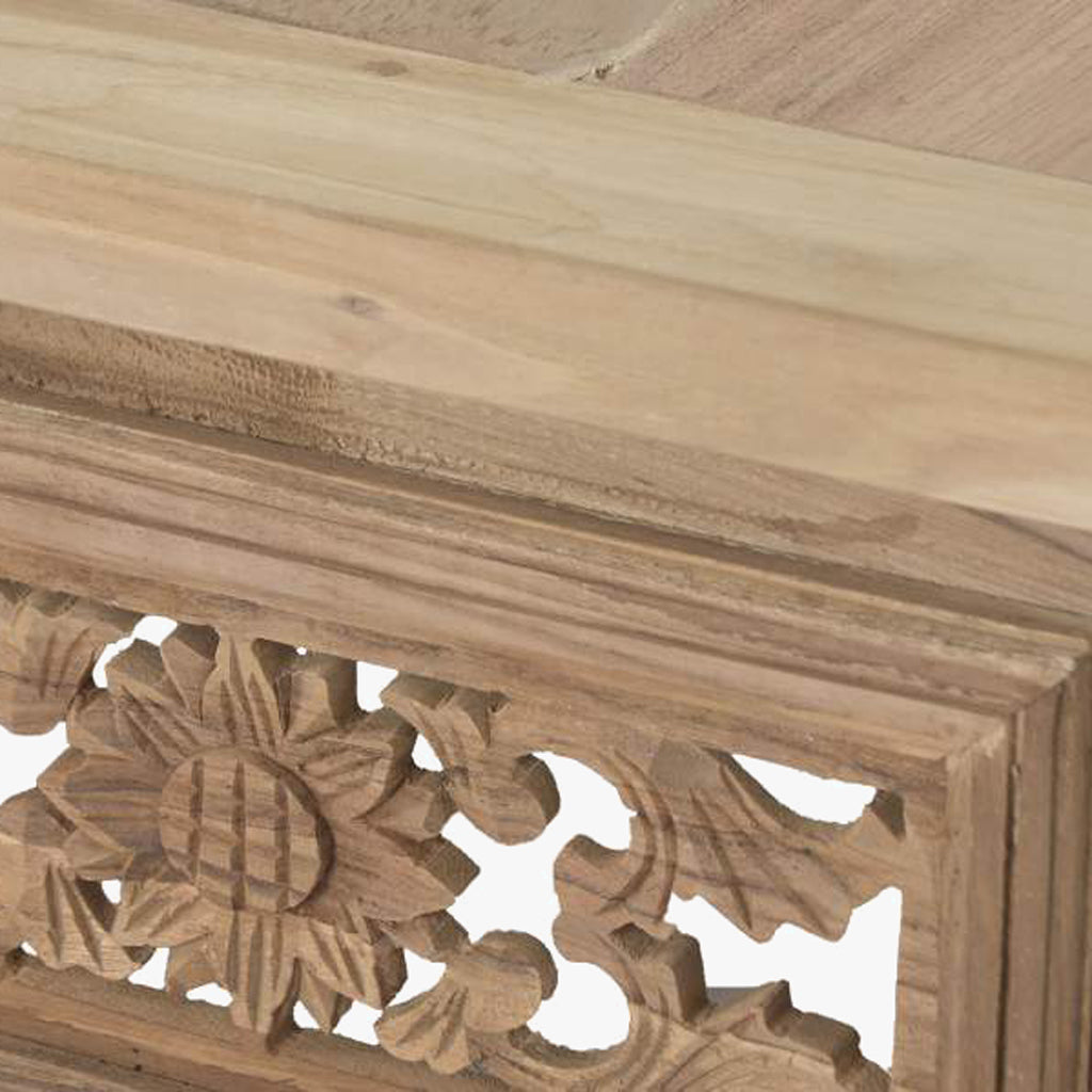 Mesa de Centro Oriental Madeira Ornamentada 140x98 cm OSAKA