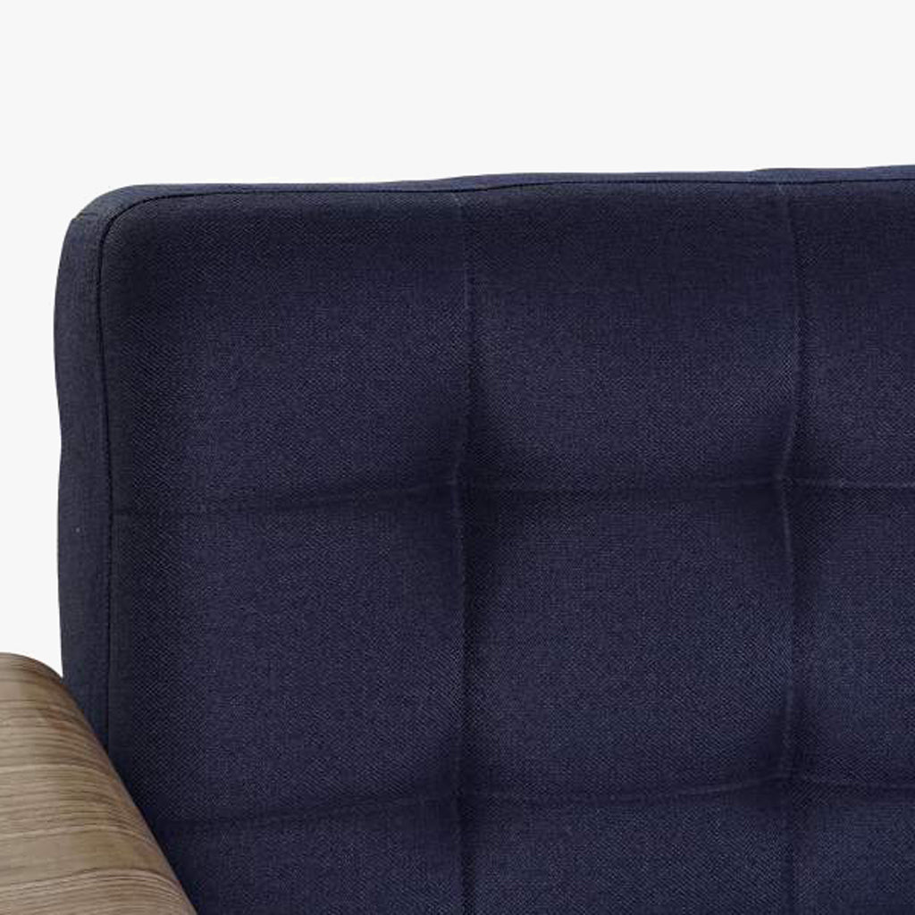 Sofá Cama Azul com Estrutura em Madeira e Sistema Click-Clack MOVE