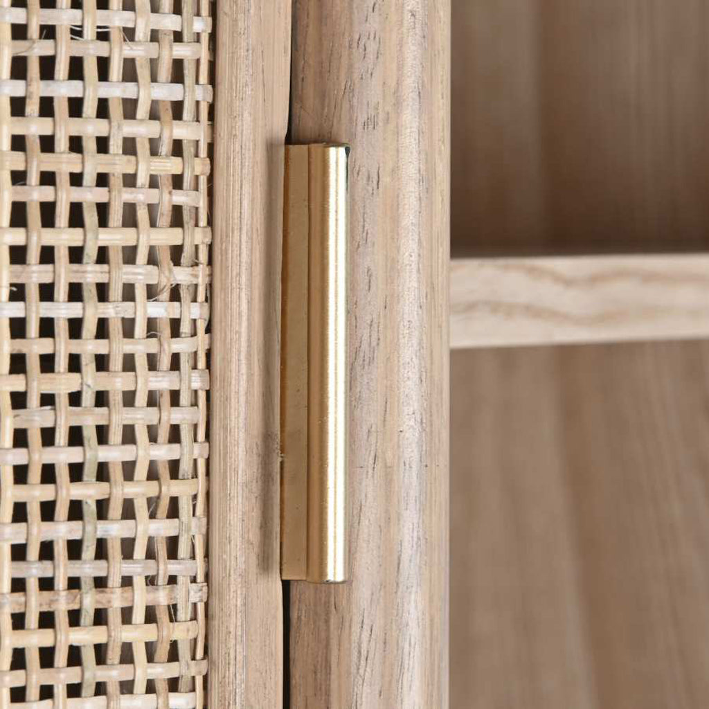 Estante de Madeira e Rattan ZUMA