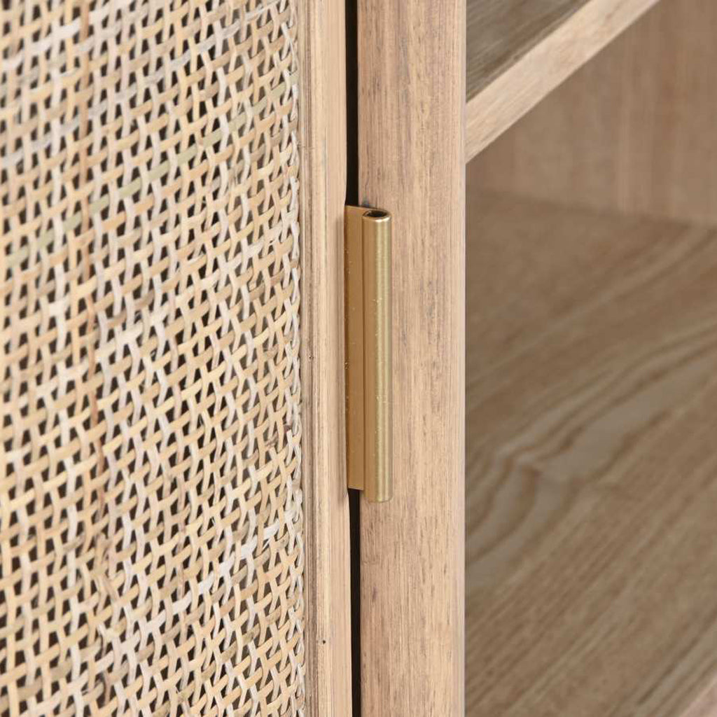 Móvel de Televisão Madeira e Rattan ZUMA