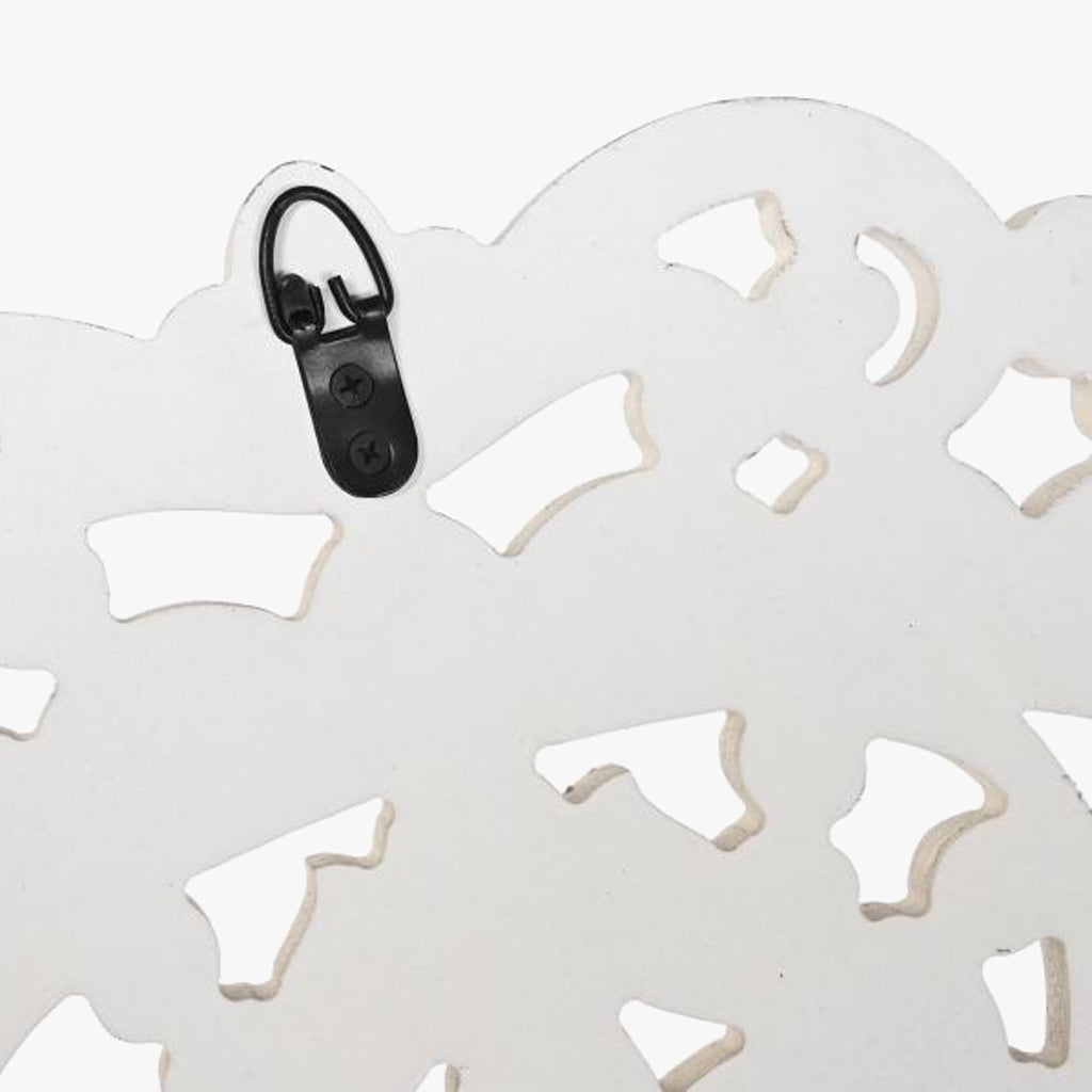 Decoração de Parece Redonda Branco Decapé MANDALA