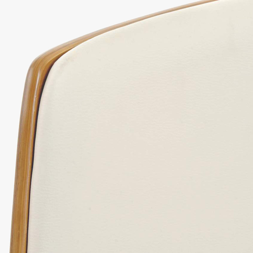 Cadeira de Escritório Bege com Madeira 52x58,5x98 NÓRDIS