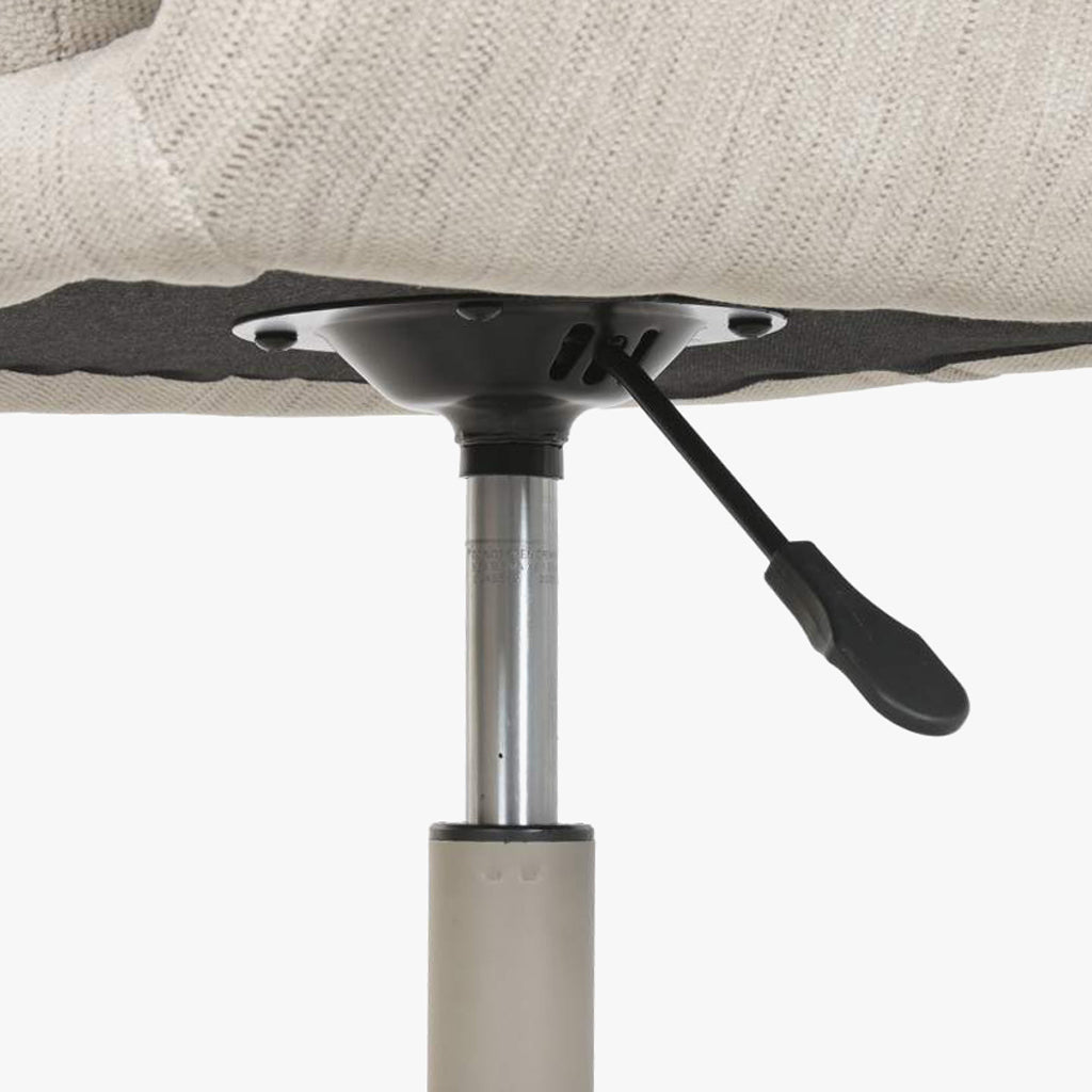 Fauteuil de bureau pivotant, tissu beige, NORDIS